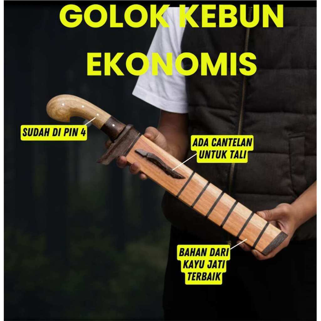 Baja Asli Alat Berkebun Golok Jepit Fulltang > Bedog Golok