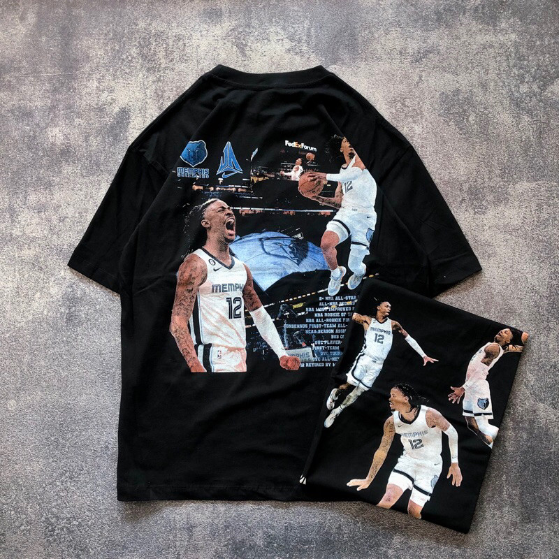 (LVR) Baju Kaos Oversize JAMORANT NBA - T Shirt Vintage Oversize Jamorant Memphis Orizzlies - Baju K