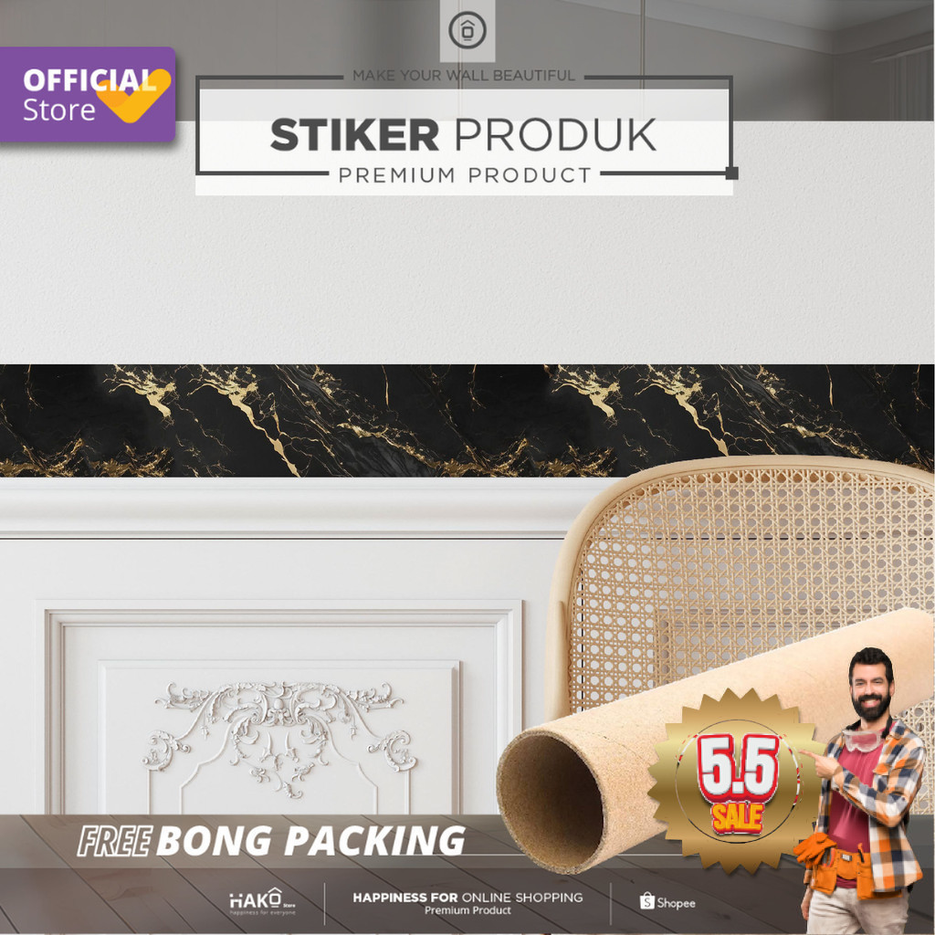 Stiker List | Stiker List Dinding | Stiker List Marble Abstrak | Stiker List Dinding 1 | Stiker Dind