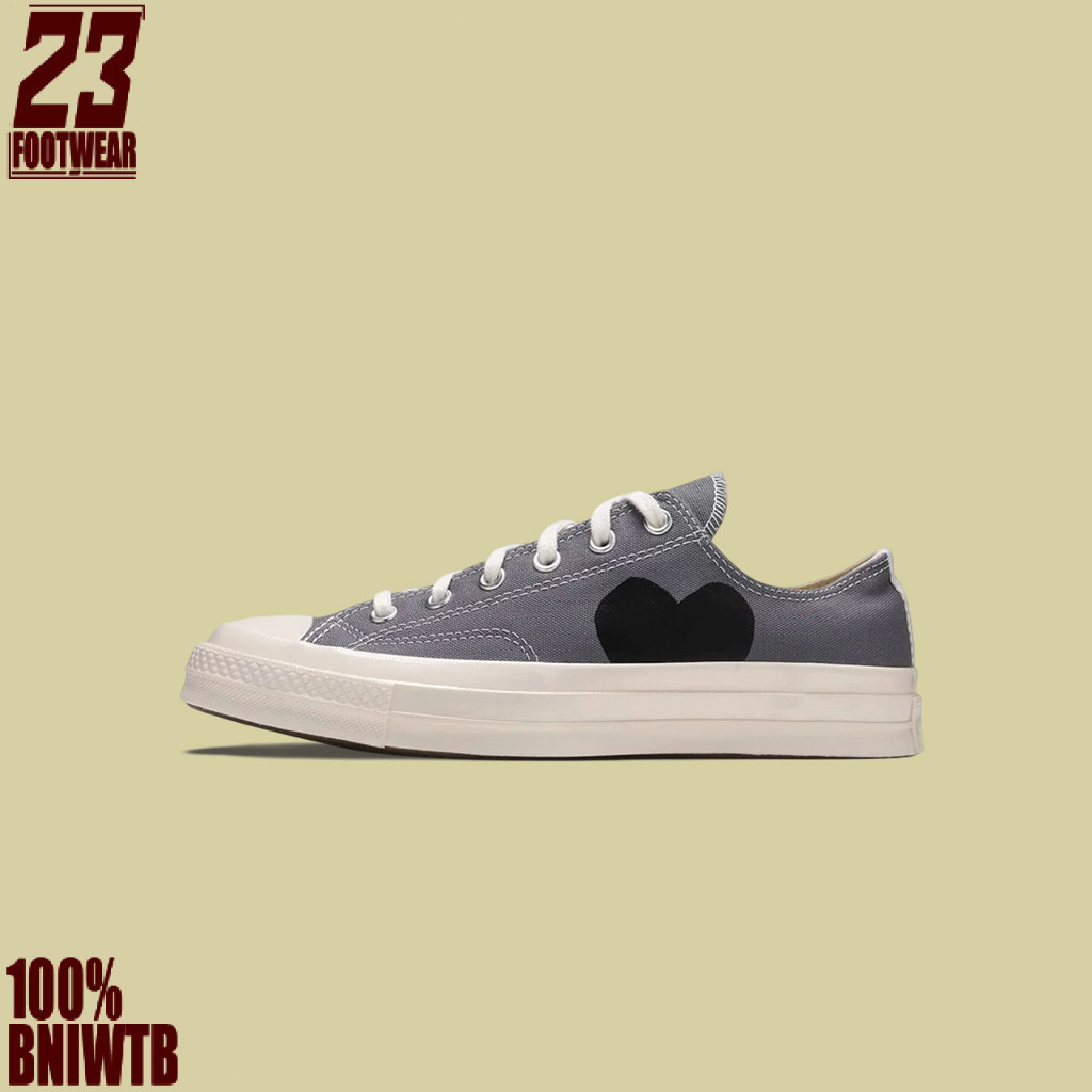 Sepatu Sneakers Converse 70s CTAS LOW x CDG PLAY Steel Grey   Brand New In Box Unisex