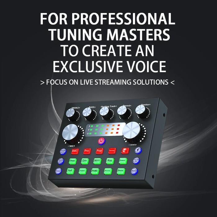 Soundcard V8S Bluetooth Live Mixer Audio USB External - soundcard v8s