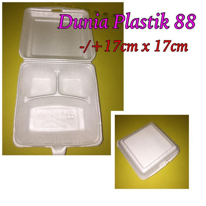 foam sekat sterofom styrofom strofoam gabus kotak box nasi kotak makan - FOAM SEKAT