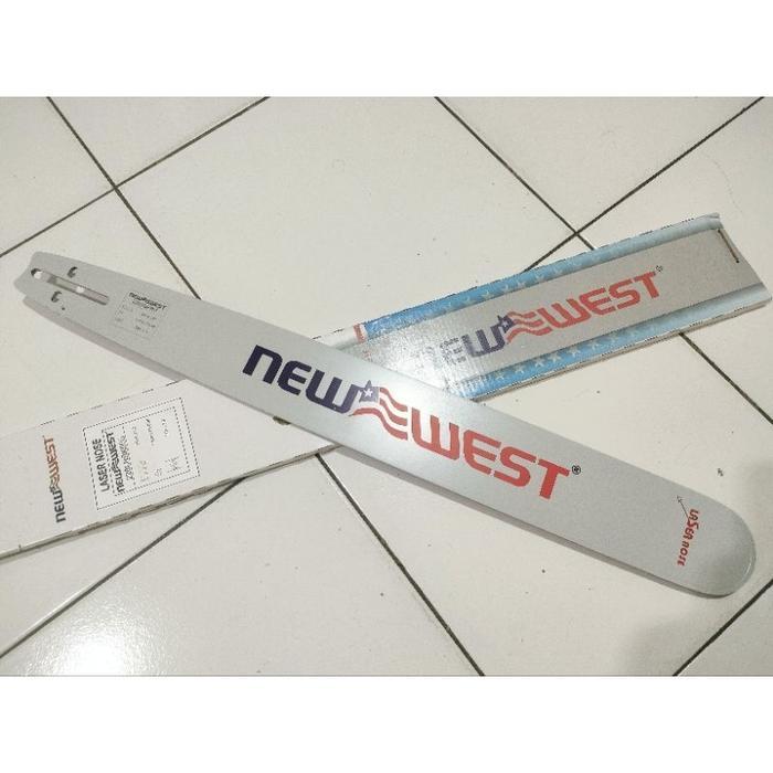 Ready Guide Bar Baja Senso New West ukuran 22" - New west Bar 22 inch Laser Nose Untuk Chainsaw Keci