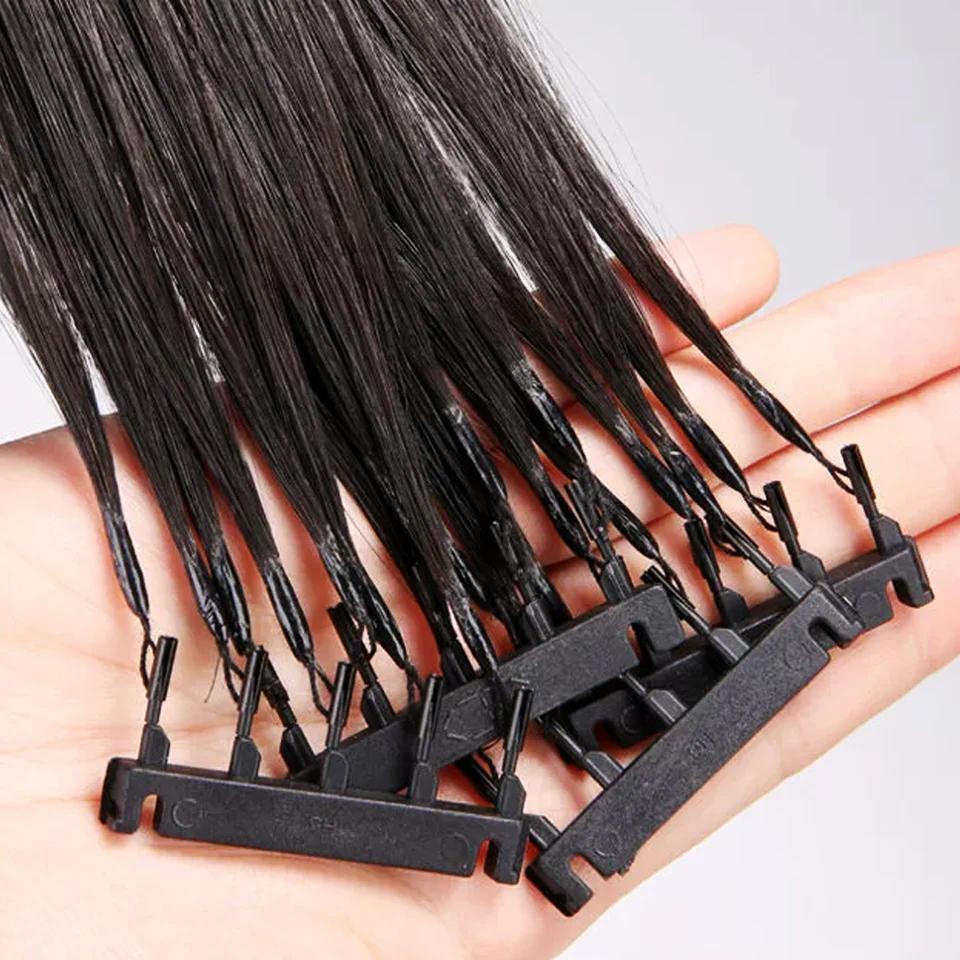 Mesin Ekstensi Rambut 6D-2 Rambut Asli untuk Sambungan Rambut, Klip Penghubung Rambut Tercepat Tanpa