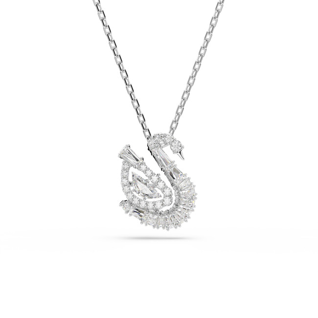 Swarovski - Swan pendant, Mixed cuts, Swan, White