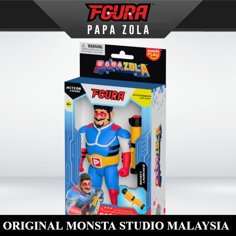 FGURA Papa Zola with Rocket Launcher original import malaysia boboiboy malay monsta studio mly figur