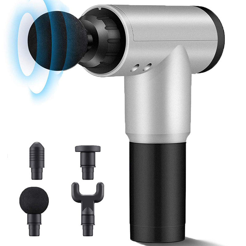 Factory Price Mini Muscle Massage Gun Muscle Massage Device with 4 Massage Heads Portable Fascia Gun