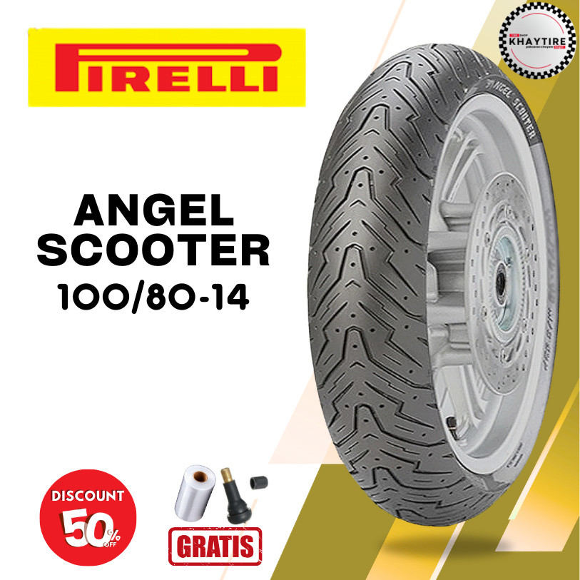 Ban Motor PIRELLI ANGEL SCOOTER 100/80-14 Tubeless