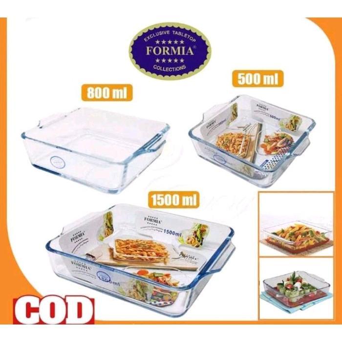 Termurah Formia Serveware Bake n Serve Square Dish Cake / Loyang Kue Kaca Oven Microwave Bentuk Kota