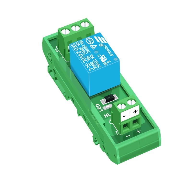 1 annel 3V 5V 12V 24V Songle Relay Module Driver Board PLC Board Relay Module SPDT 10Amp Pluggable P