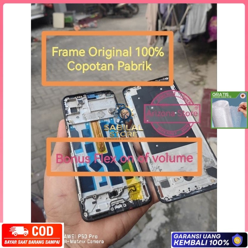 PROMO Frame Lcd Dudukan lcd Oppo Reno 5 4G /r3no 6 4G Bazel copotan original kwalitas pisik 85%ok
