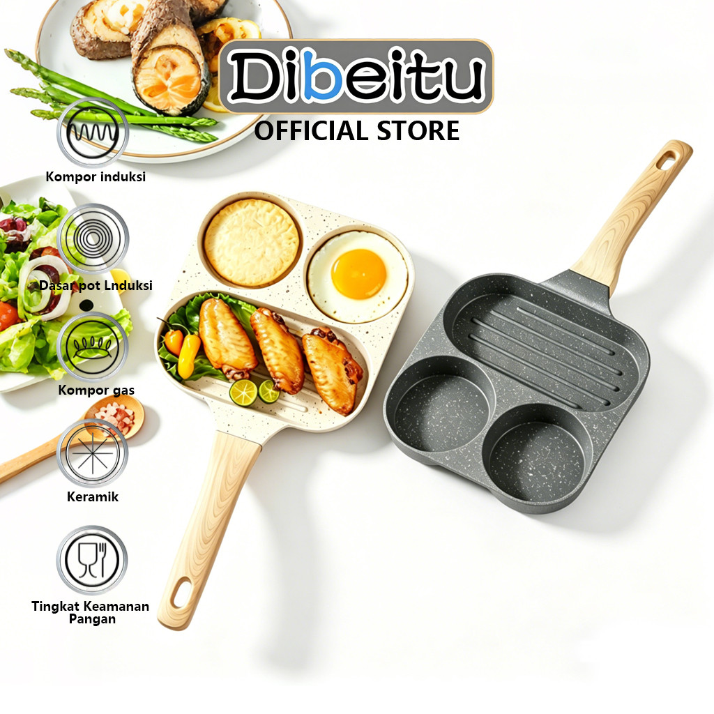 Wajan Datar Anti Lengket Sarapan Panci Wajan Telur Pancake Martabak Cocok di Segala Jenis Kompor