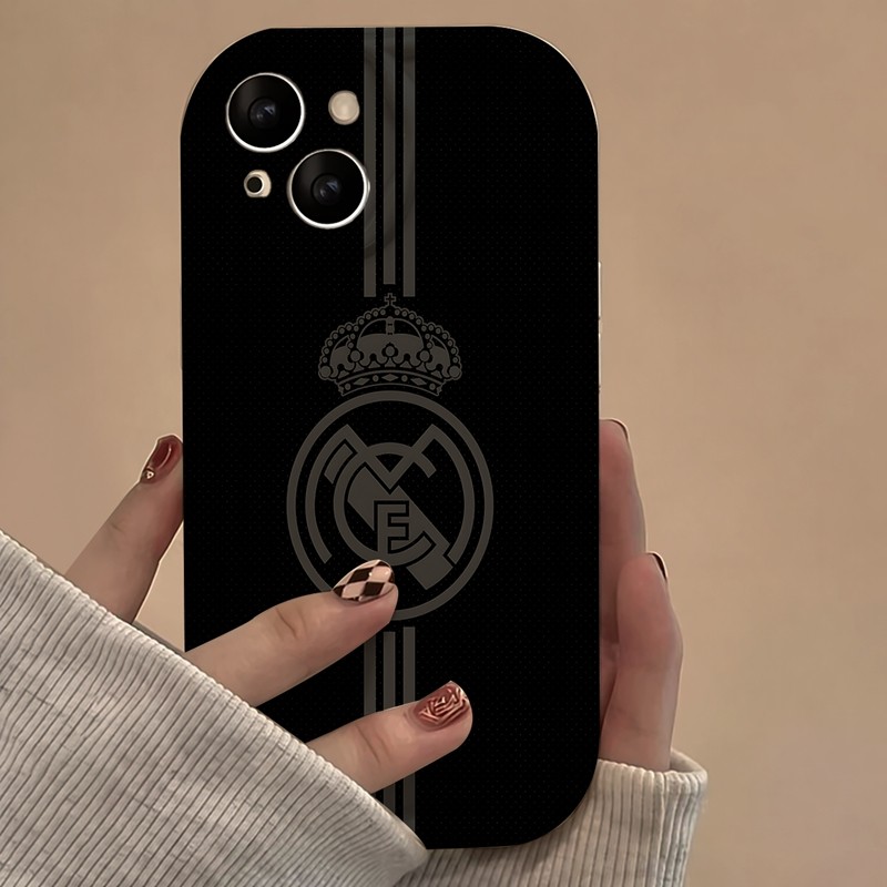Casing iPhone Redmi Logo Real Madrid Untuk iPhone 16 15 14 13 12 11 Mini Pro E MAX Untuk Redmi 9A 12