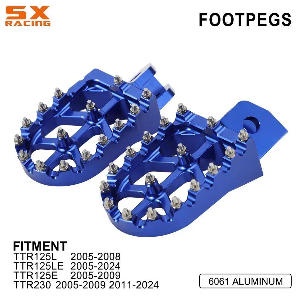 Motorcycle Accessories Foot Pegs Footrests Rests Footpegs Pedal For YAMAHA TTR125L TTR125LE TTR125E 