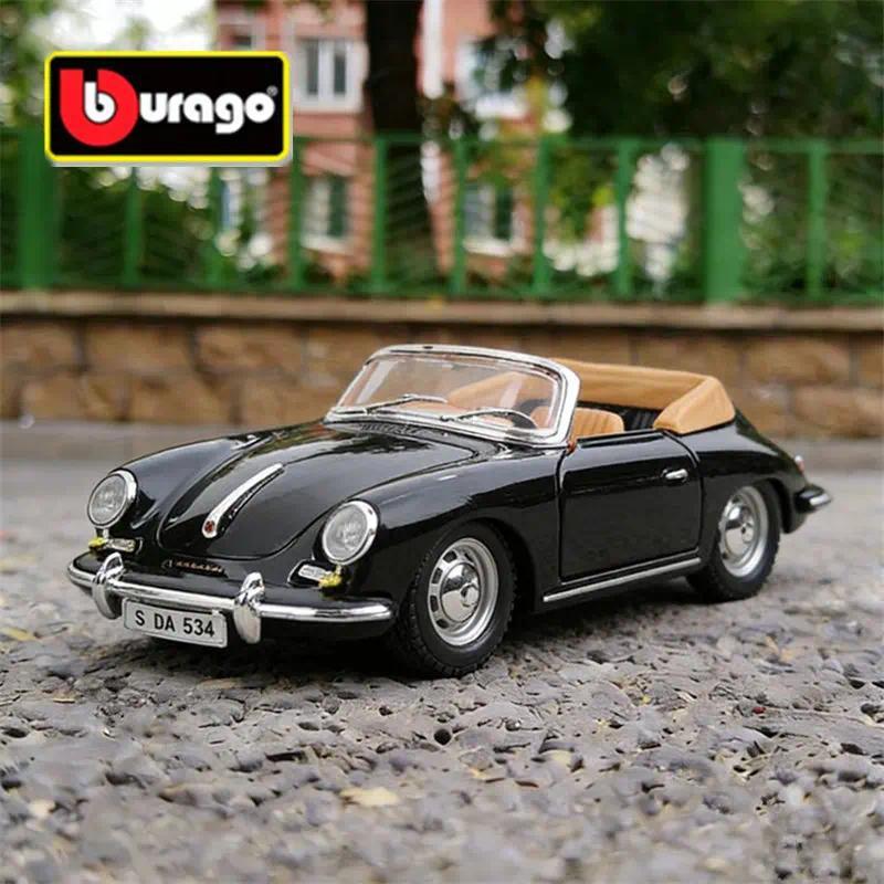 Bburago 1:24 Porsche 356B Roadster Alloy Classic Retro Car Model Diecast Metal Sports Car Vehicle Mo