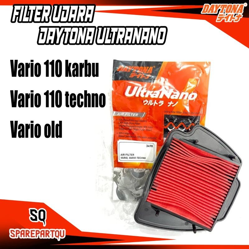 FILTER UDARA VARIO 110 KARBU VARIO110 TECHNO DAYTONA RACING ULTRANANO KVB .