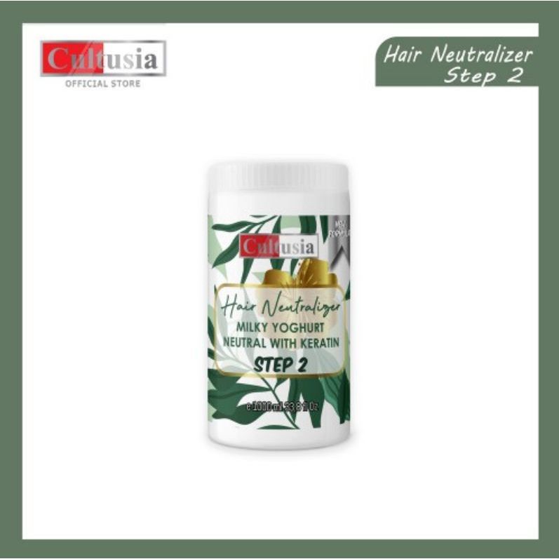CULTUSIA STEP 2 Hair Neutralizer Milky Yoghurt Neutral With Keratin 1 KG (1000 mL) - Pelurus Rambut 