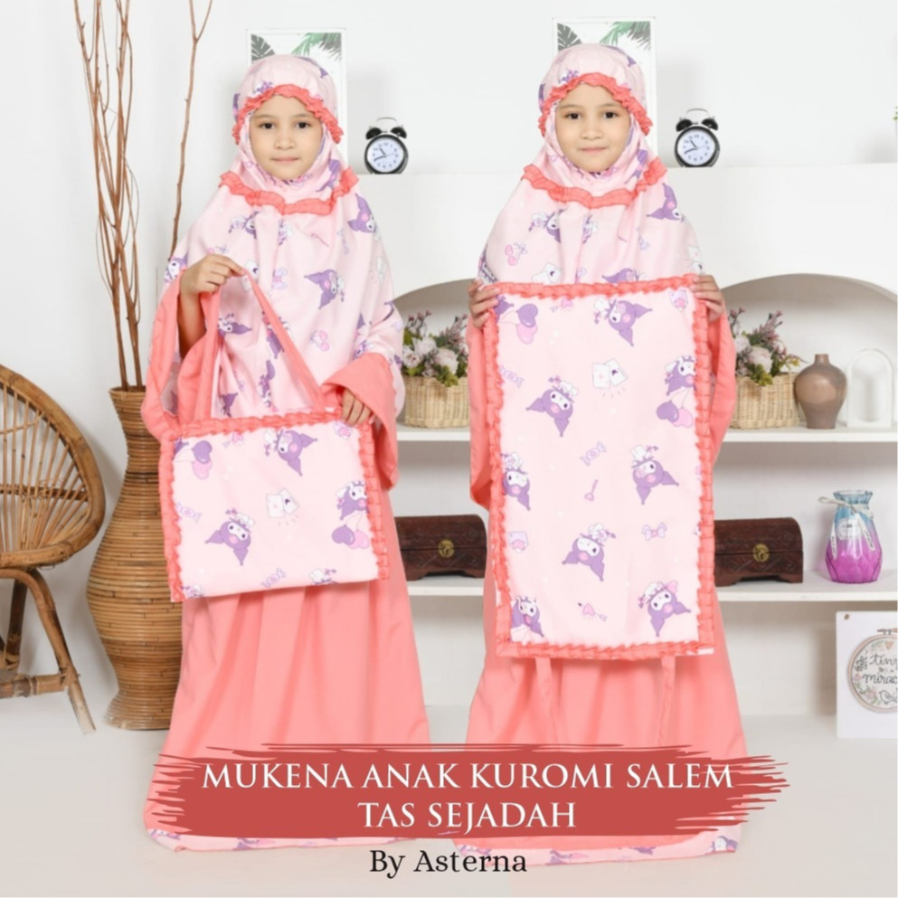 Mukena Anak Perempuan Mukena Anak Kuromi Salem (TAS SEJADAH) Mukena Anak Anak Mukena Anak Murah Saja