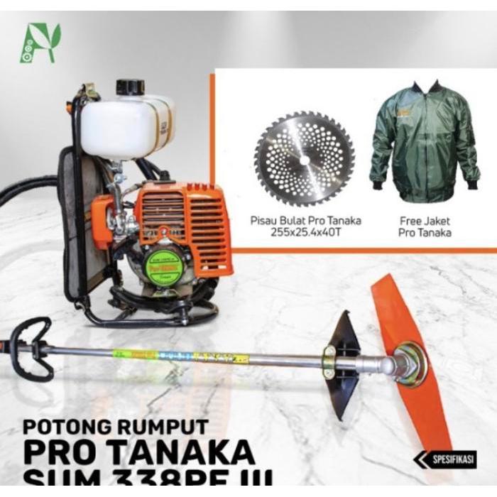 Mesin Potong Rumput Babat Rumput 2TAK Irit Mesin babat Pro Tanaka SUM 338PE babat gendong