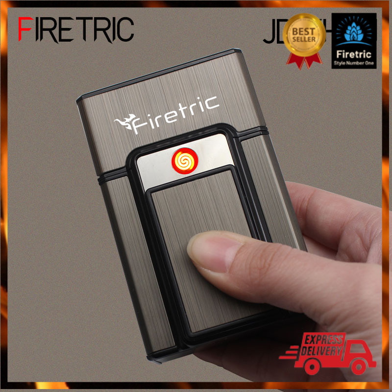 Firetric Kotak Rokok 20 Slot dengan Korek Elektrik Pyrotechnic