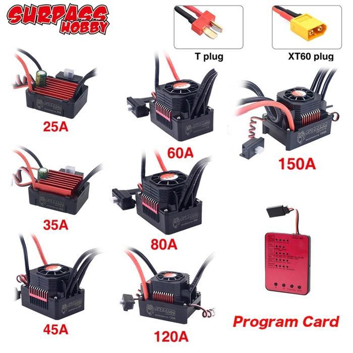 Ready surpass hobby esc brushless 35A 45A 60A rc car brushless wltoys HSP Remote Control - ESC 35A