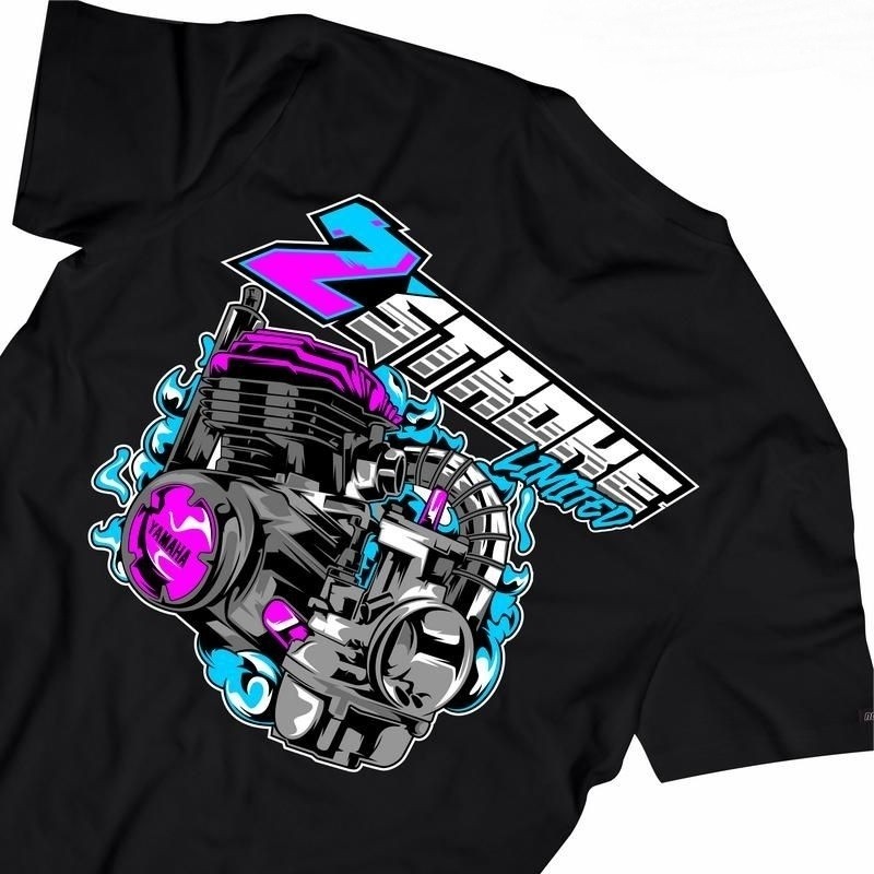 AK Kaos 2Stroke Limited / kaos Distro 2Stroke / Atasan Cotton Combed / Tshirt Pria Wanita