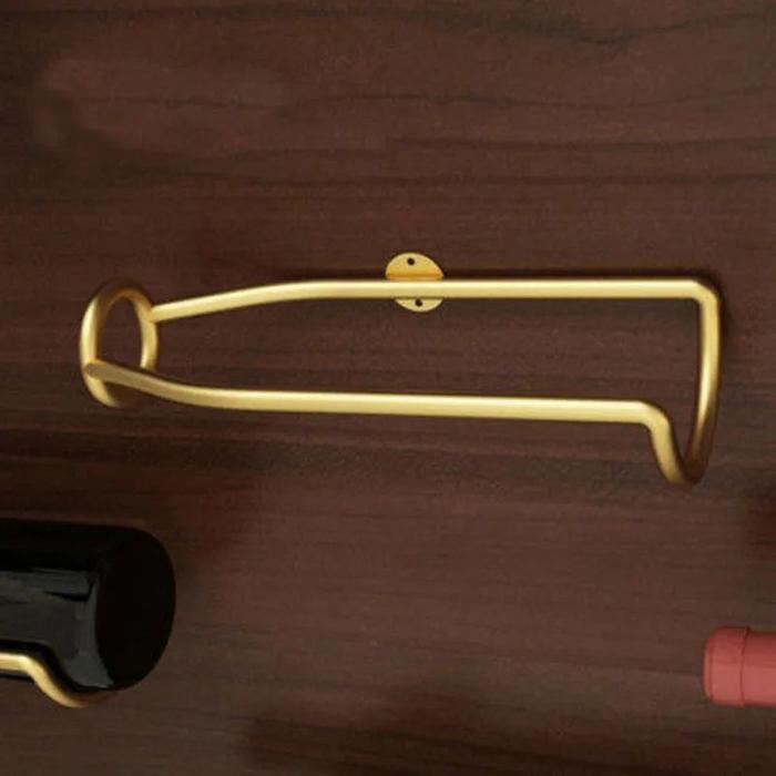 Rak Botol Wine Dinding Wine Holder Wall Rak Botol Minuman Alkohol - Emas