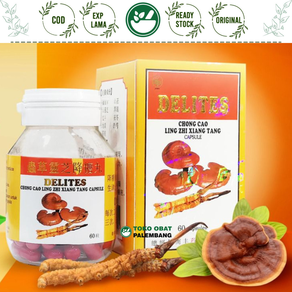 DELITES 60 KAPSUL CHONG GAO & LING ZHI XIANG TANG OBAT DIABETES KENCING MANIS LINGZHI CHONGGAO