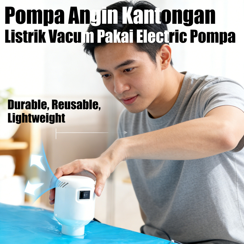 ANGIN LISTRIK POMPA KANTONG PAKAIAN POMPA VACUM ELECTRIC POMPA ANGIN LISTRIK