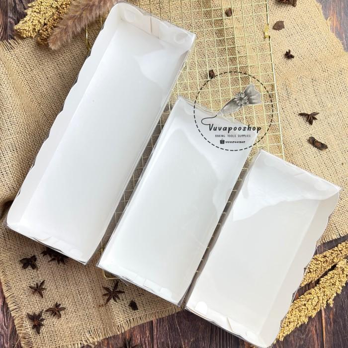 Dus Mika Putih isi 5pcs Dus Kue Bening Transparan Box Kue Brownies - L