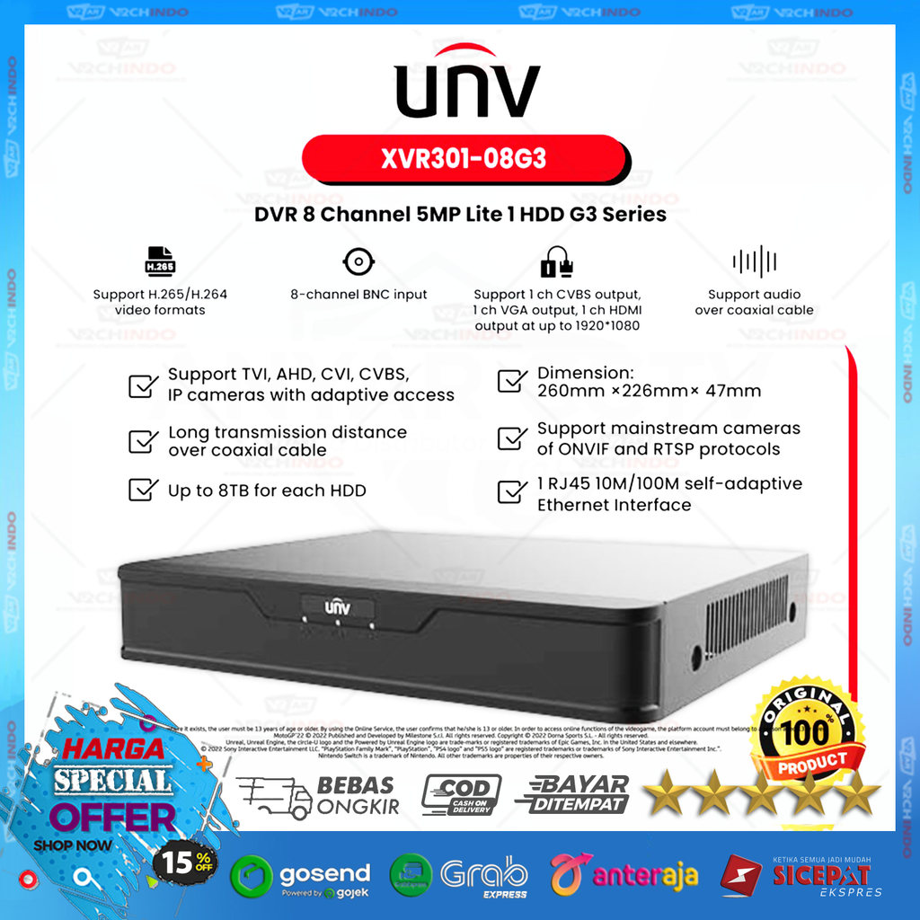 UNIVIEW DVR XVR301 Q Series / XVR302  XVR 4CH / 8CH / 16CH / 32CH Channel XVR CCTV 