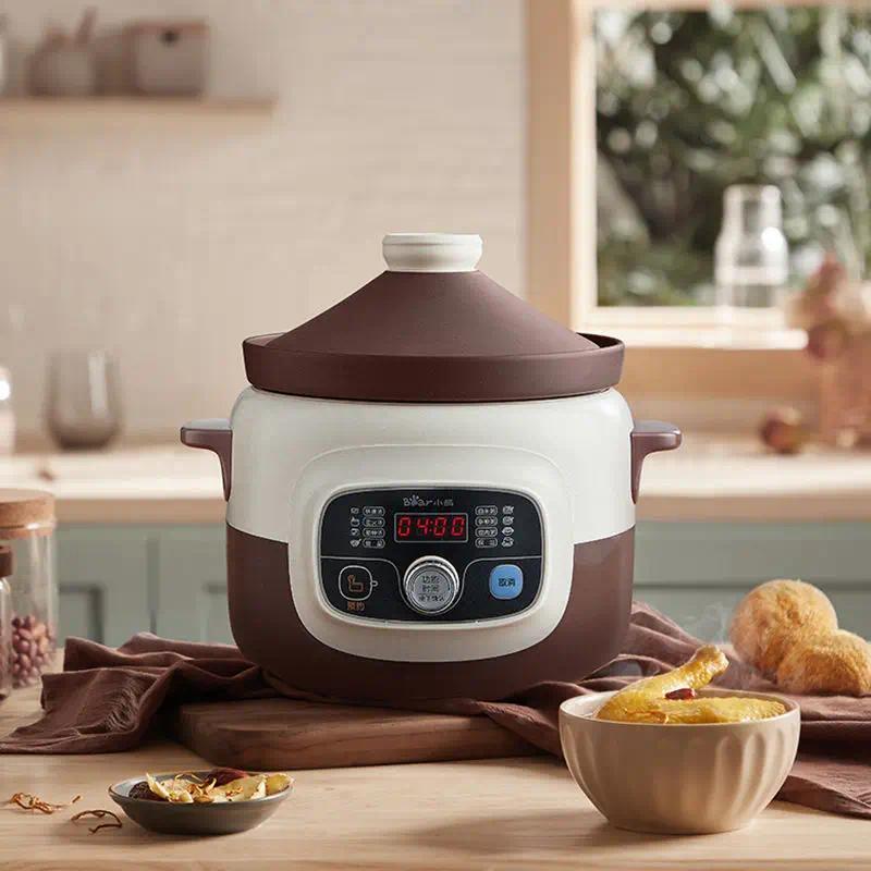 Large capacity electric stew pot soup pot stew pot multifunctional purple clay electric stew