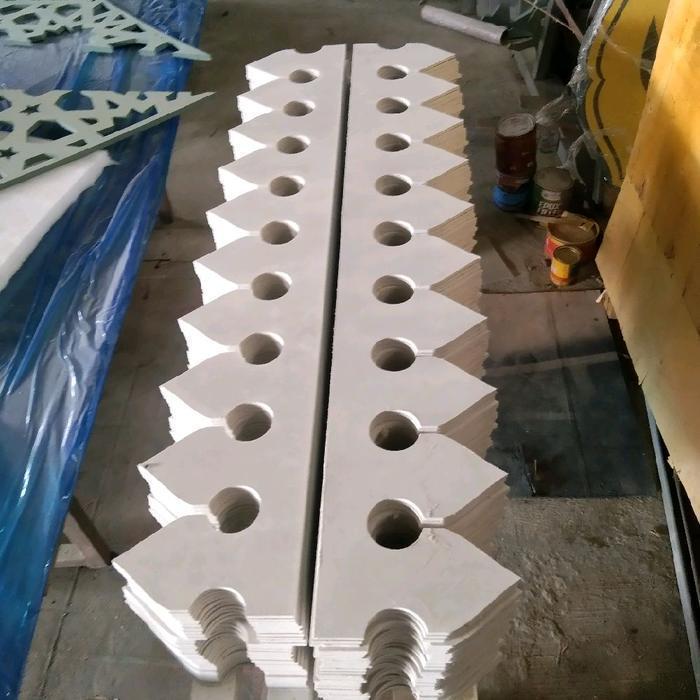 lisplang grc board tebal 10 mm motif gigi balang NR33