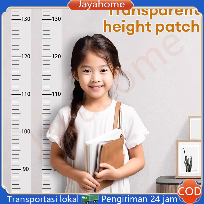 Stiker Dinding Pengukur Tinggi Badan Tanpa Jejak, Dua Meter, Stiker Dekorasi Ruangan untuk Mengukur 