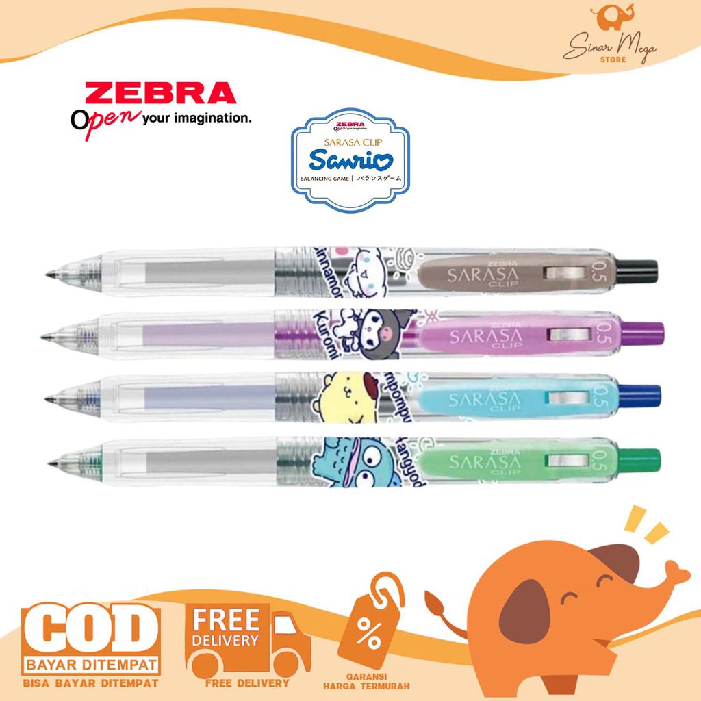 SARASA Clip 0.5 mm Limited Edition Sanrio – Black, Blue, Purple, Green | Pulpen Zebra Sarasa Sanrio