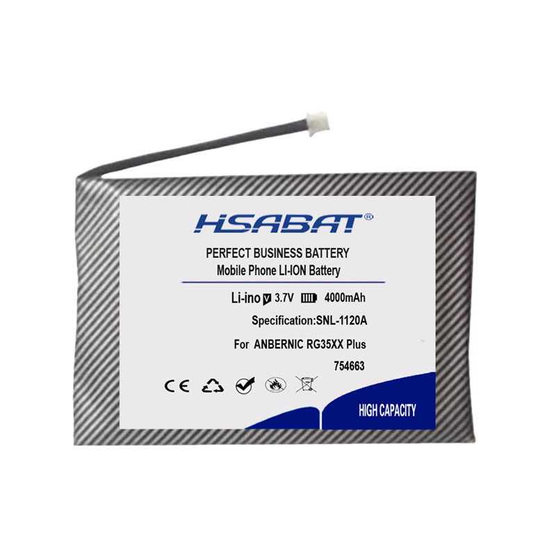 HSABAT RG 35XX 4000mAh Battery for ANBERNIC RG35XX RG 35XX Plus 754663 Batteries