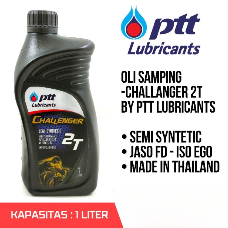 OLI SAMPING PTT CHALLENGER 2T JASO FD 1 LITER | OLI MOTOR PTT LUBRICANTS