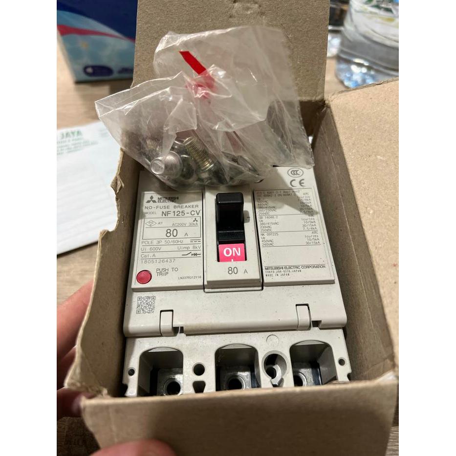 mccb nf125 cv 80a mitsubishi