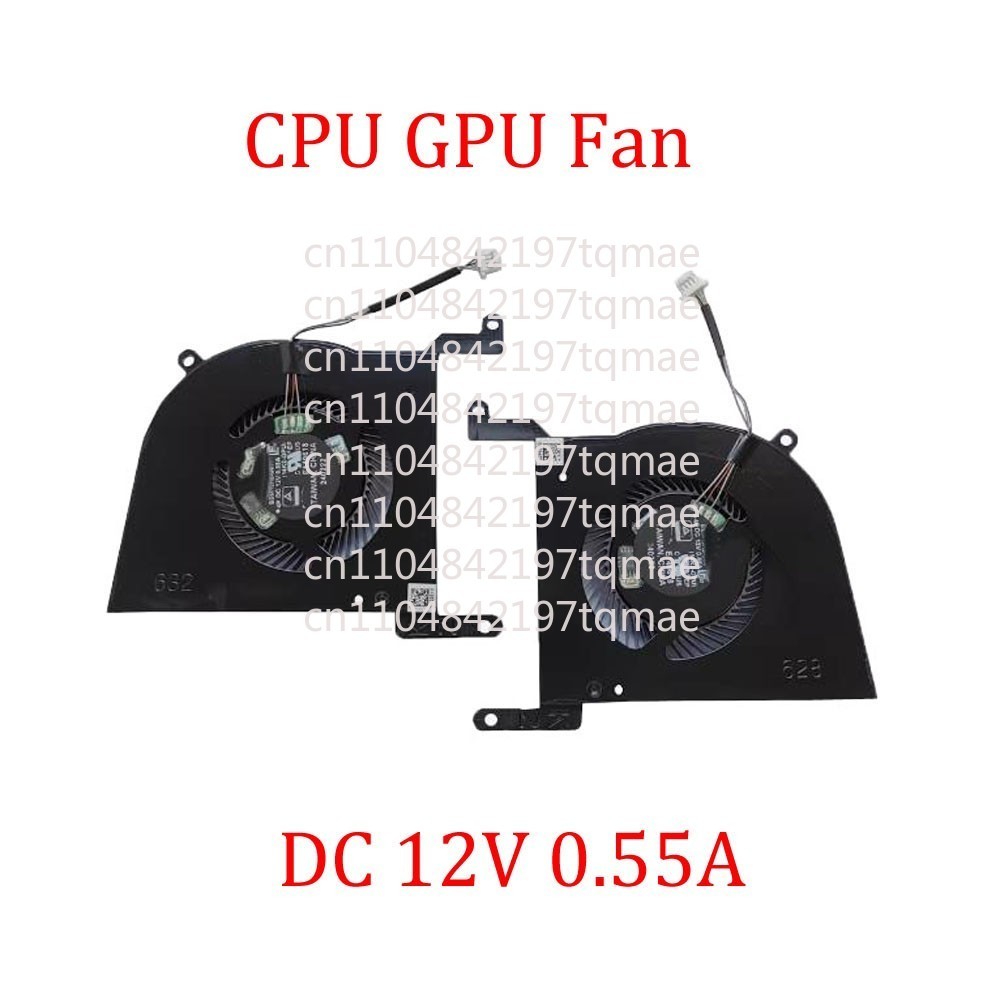 CPU GPU Fan For MSI Stealth 14 AI Stuo A1V A1VGG A1VFG A1VEG MS-14K2 12V 0.55A
