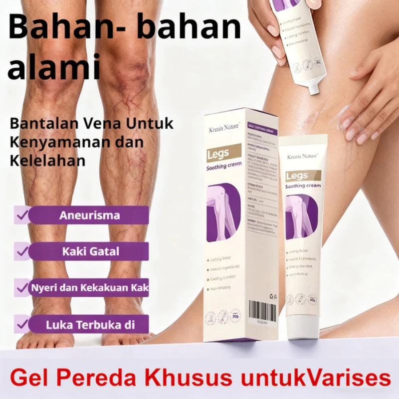 Krim Varises Kaki 30g Cream Pijat Kaki Pegal Bengkak Gatal Urat Halus Spider Veins Varicose Veins He
