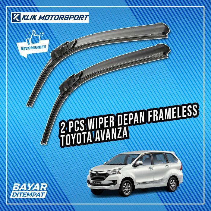 RAJA MODIF | Wiper All New Avanza 2012 - 2016 / Wiper Mobil Frameless - 1 Set Depan - 2003 - 2011