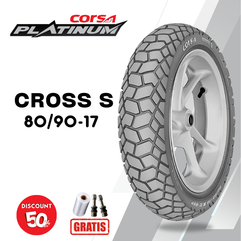 Ban Motor Bebek CORSA CROSS S 80/90 Ring 17 Tubeless