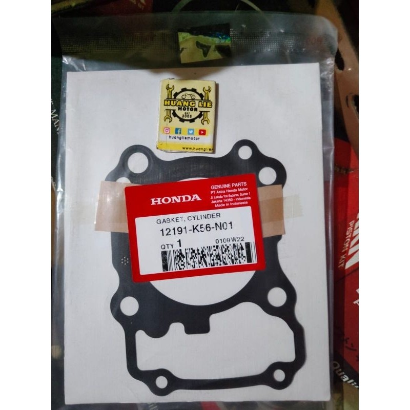 paking blok gasket cylinder sonic asli 12191k56n01