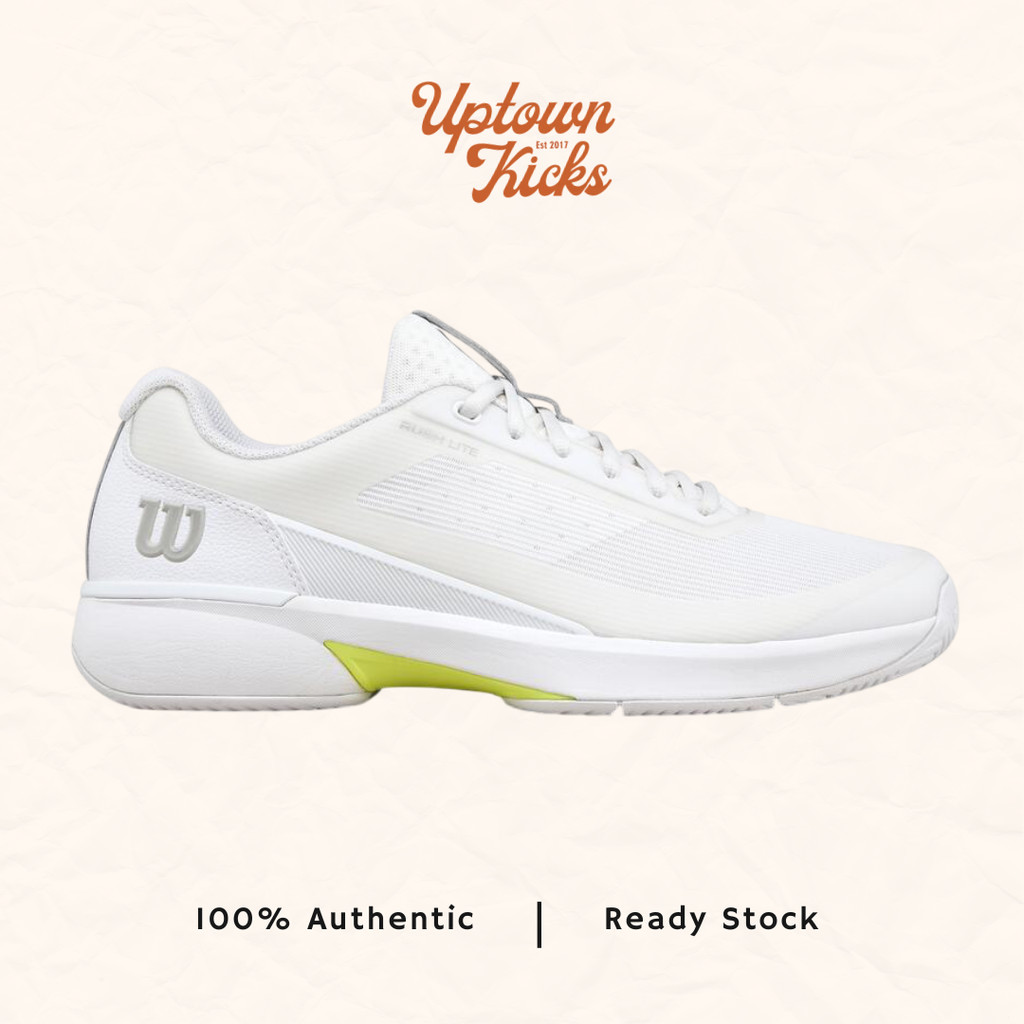 Wilson Rush Pro 5 Lite White Men Tennis Shoes Sepatu Tenis Pria (100% original)