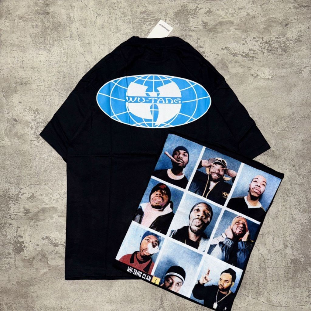 Baju Kaos Oversize WU-TANG CLAN - T Shirt Vintage Oversize Wu-Tang Clan Black 20s Kaos Unisex