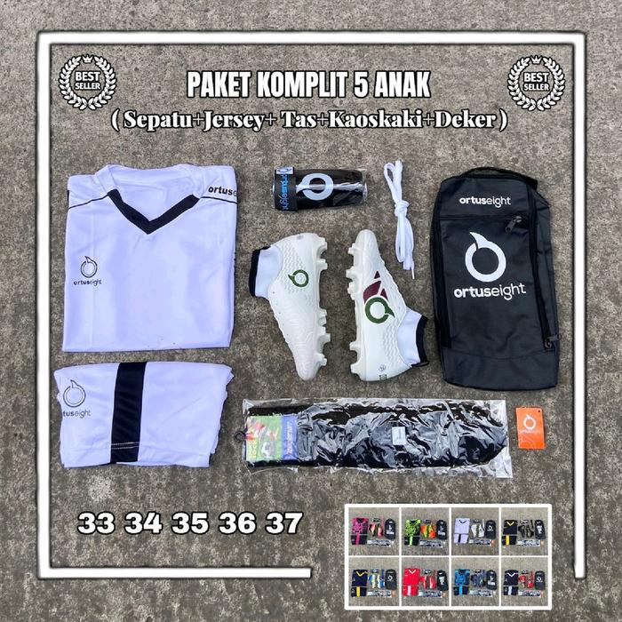 PROMO  Paket Lengkap 5 Sepatu Bola Anak Termurah Berkualitas Pakai Boots Sepatu Bola Anak Laki Laki 