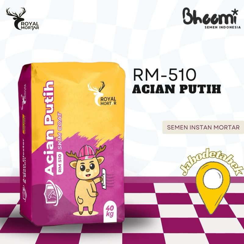 DIMSTORE Semen Mortar | Acian Putih | RM-510 Royal Mortar