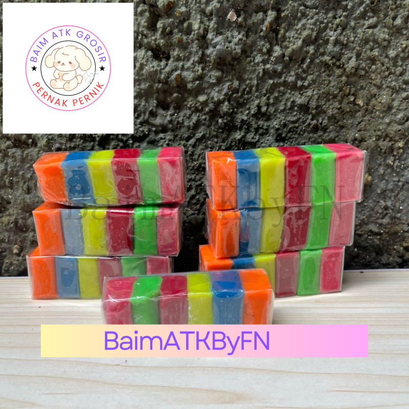 Lilin Plastisin 1 pack/Mainan Edukasi Anak Warna Cerah Isi 6 Warna
