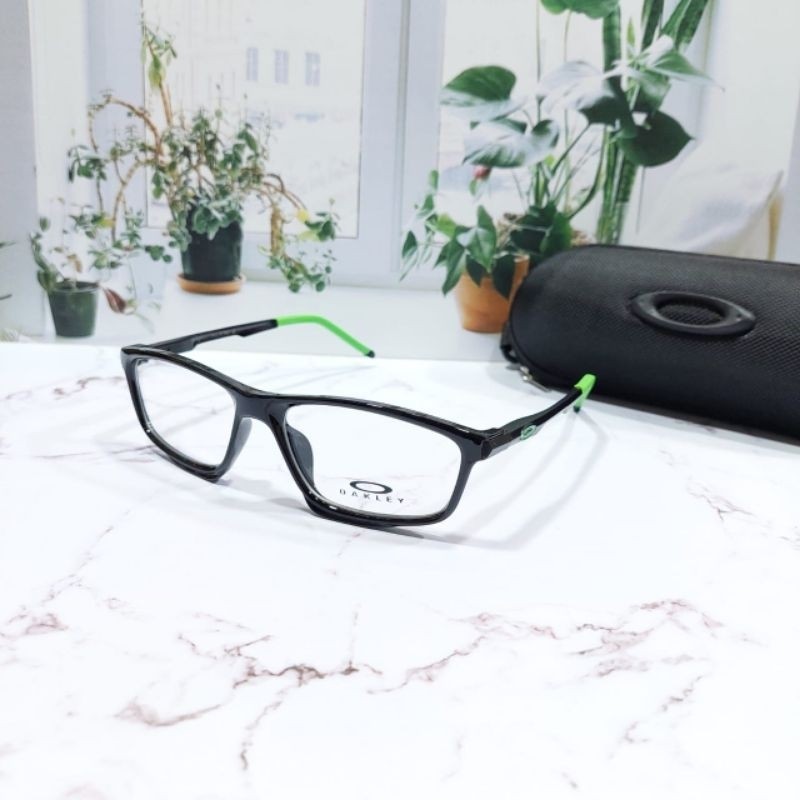 frame/kacamata pria oakley 1810 size 55.16.140 paket lensa minus anti radiasi photocromic