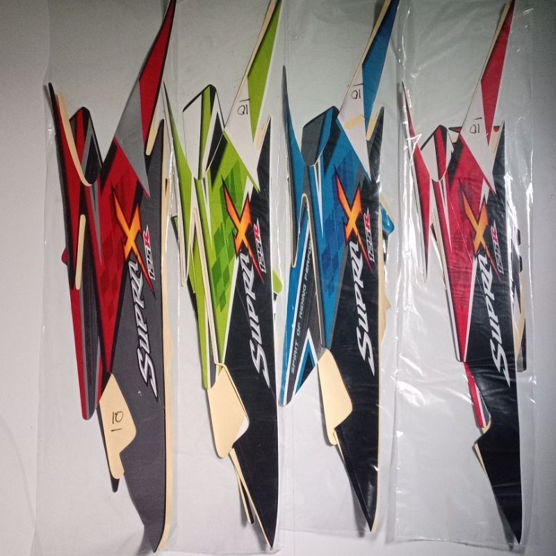 STIKER STRIPING STICKER MOTOR HONDA SUPRA X 125 R 2010 LIST LES BODY MOTOR HONDA SUPRA X 125 R 2010